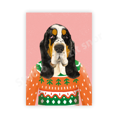 Kaart | Basset Hound Foute kersttrui Tennessee
