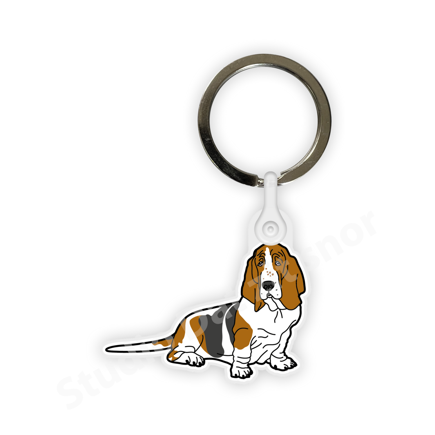 Sleutelhanger | Basset Hound Driekleur Sproet