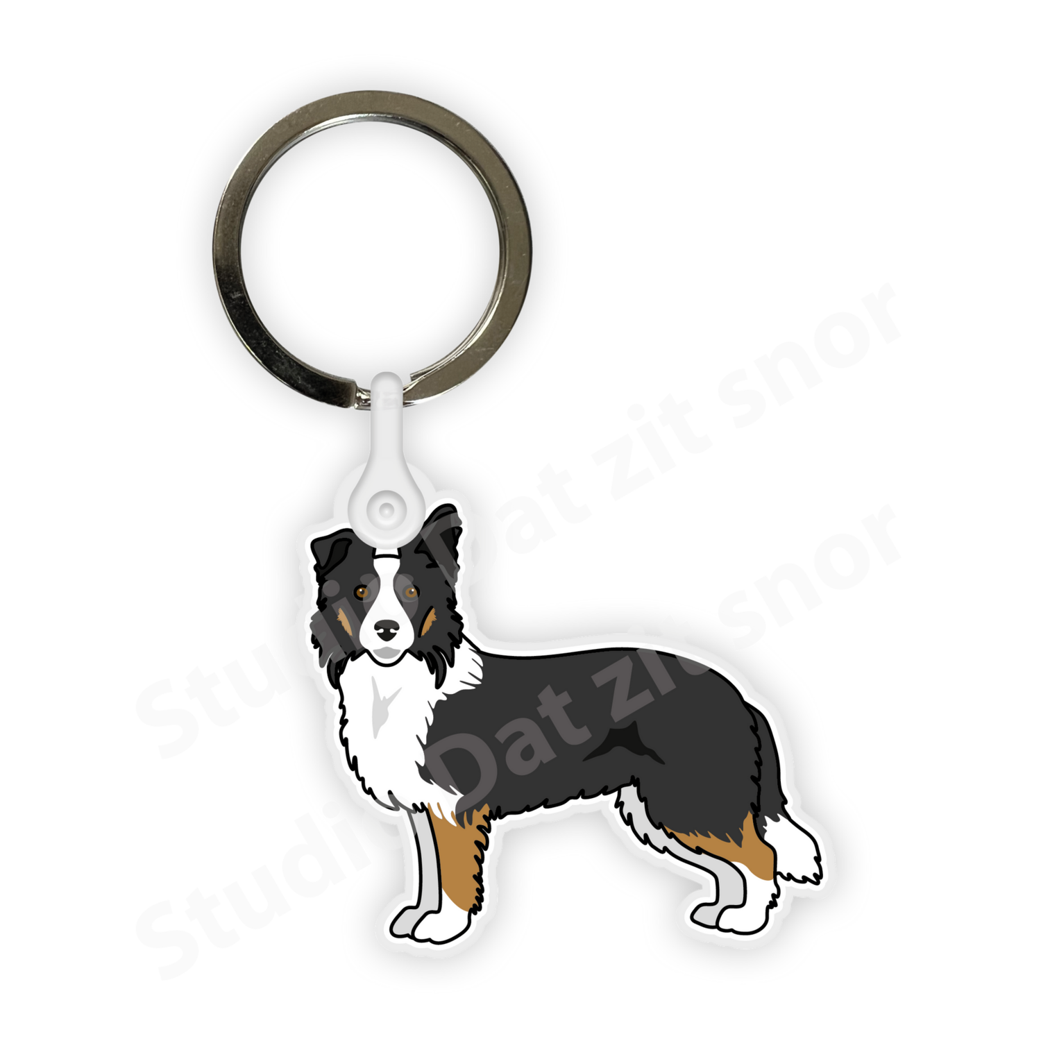 Sleutelhanger | Border Collie driekleur