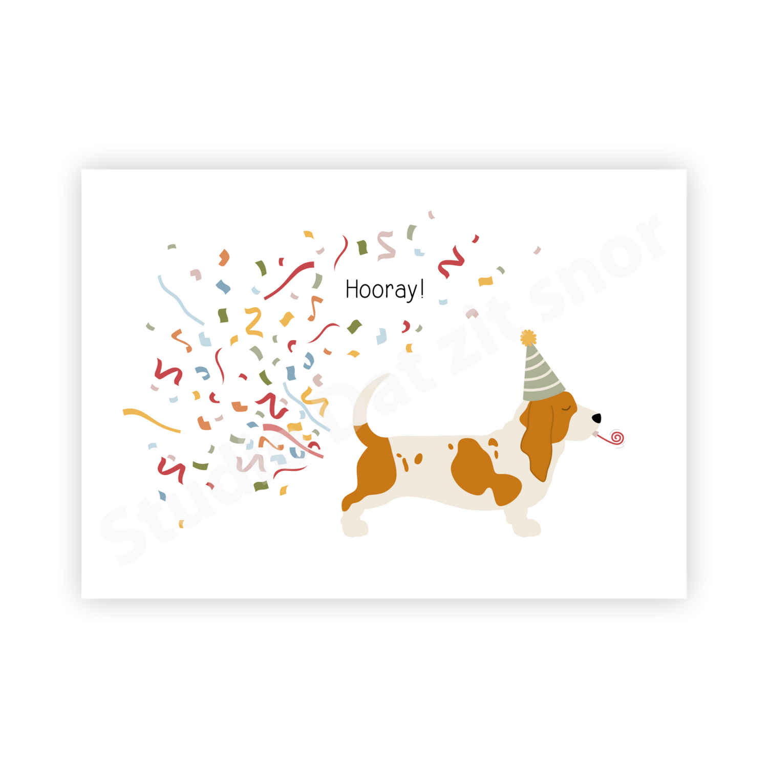 Postcard | Basset Hound Hooray