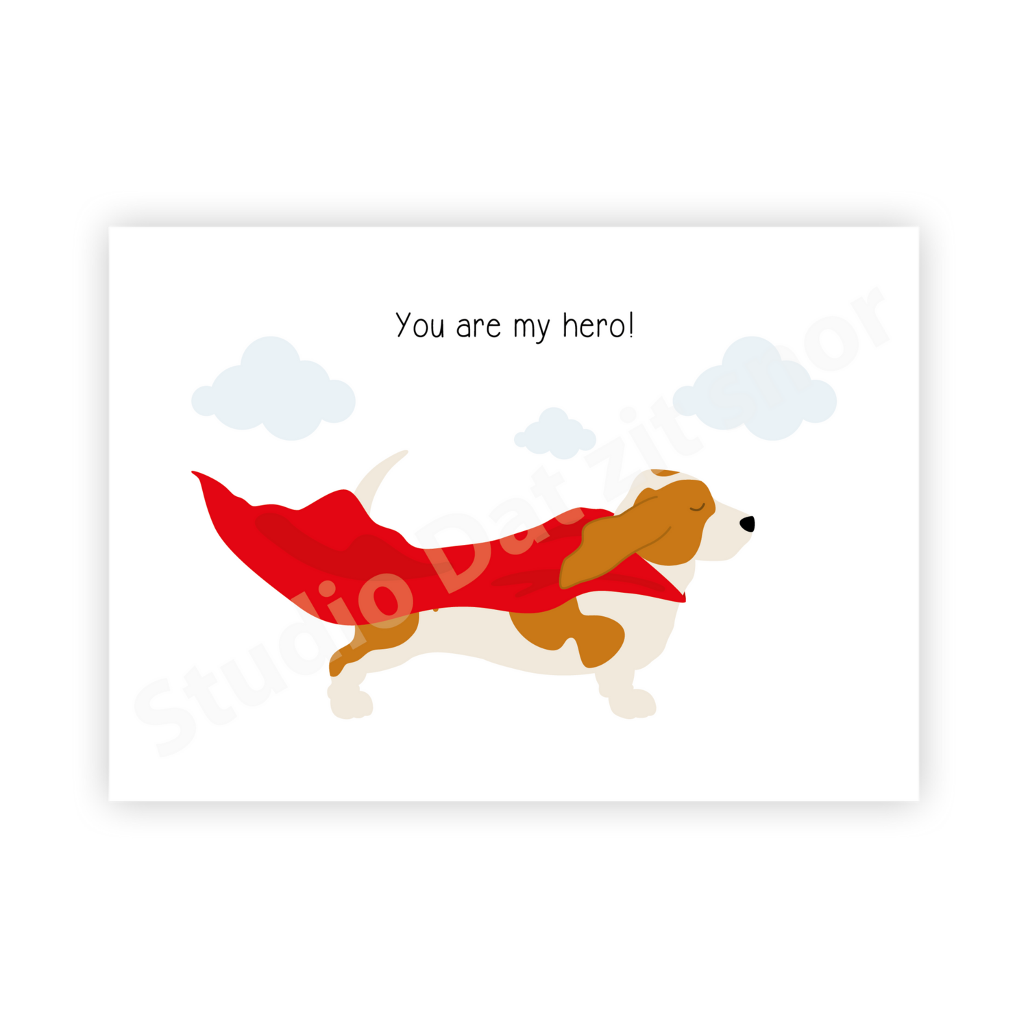 Postcard | Basset Hound You are my hero!