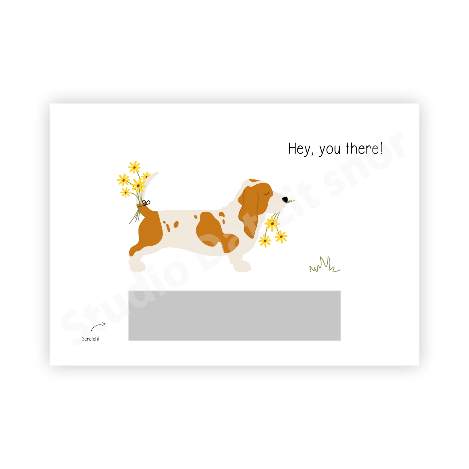 Scratch card | Basset Hound Hey you there! Thank you!