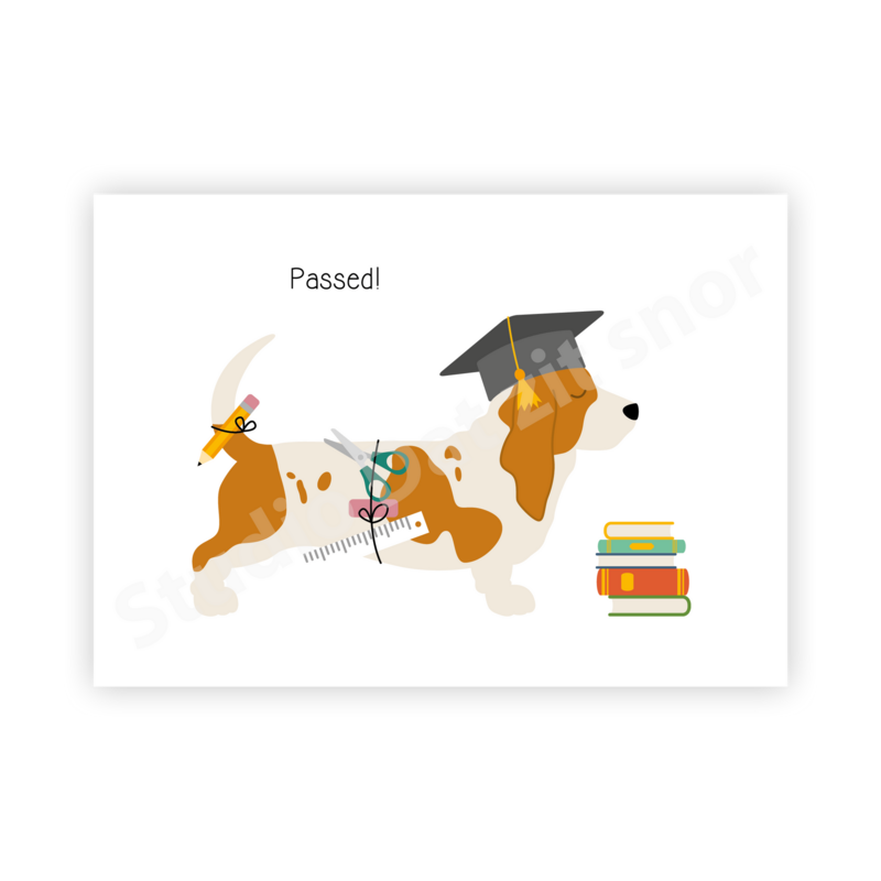 Postcard | Basset Hound Passed!