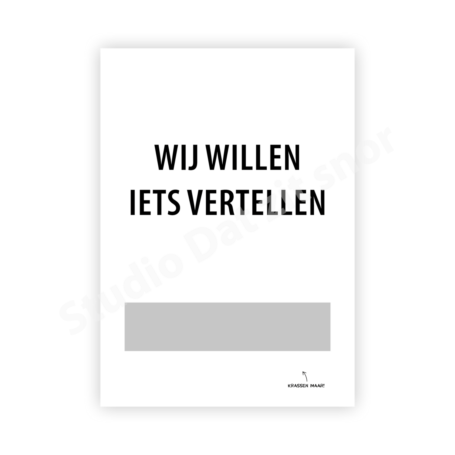 Kraskaart | Wij gaan trouwen! (Strak)