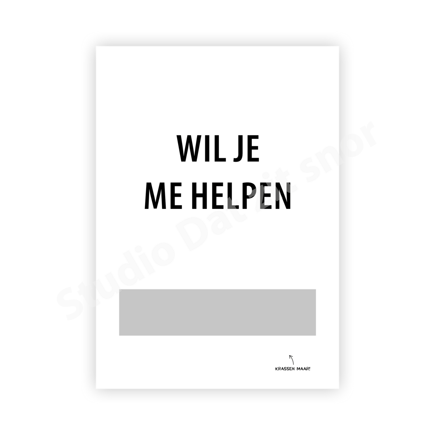 Kraskaart | Helpen uitzoeken van mijn trouwjurk (Strak)