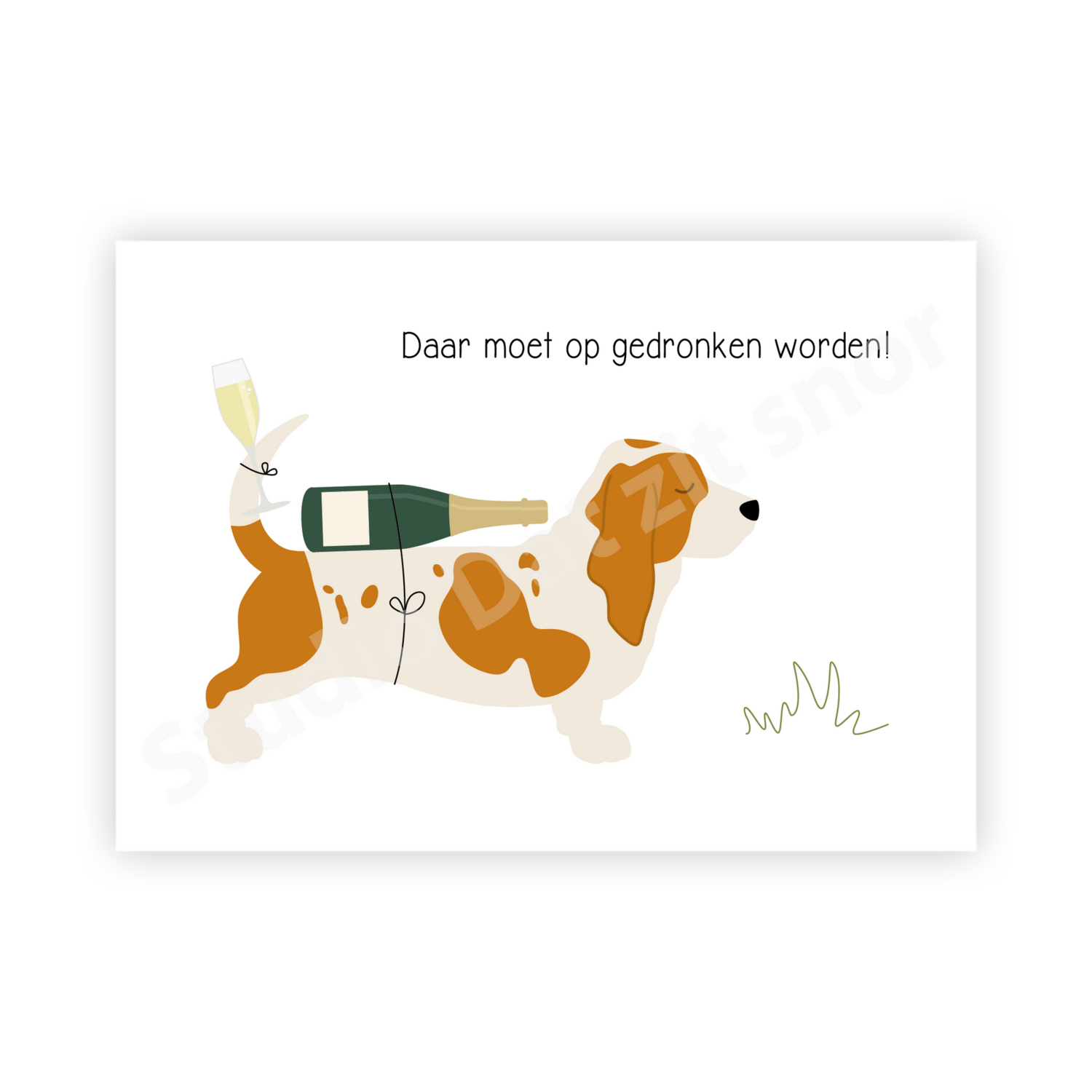 Kaart | Basset Hound Daar moet op gedronken worden!