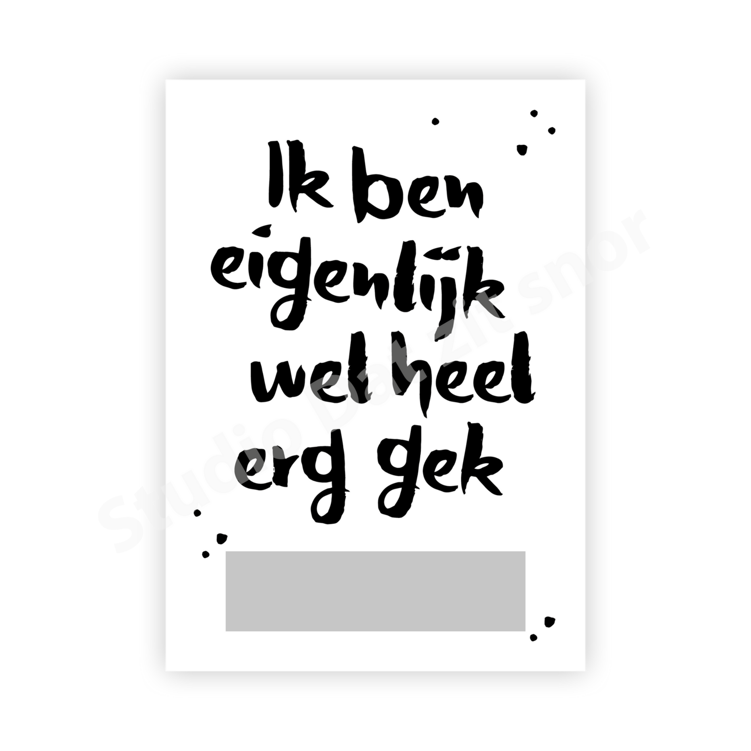Kraskaart | Gek op jou
