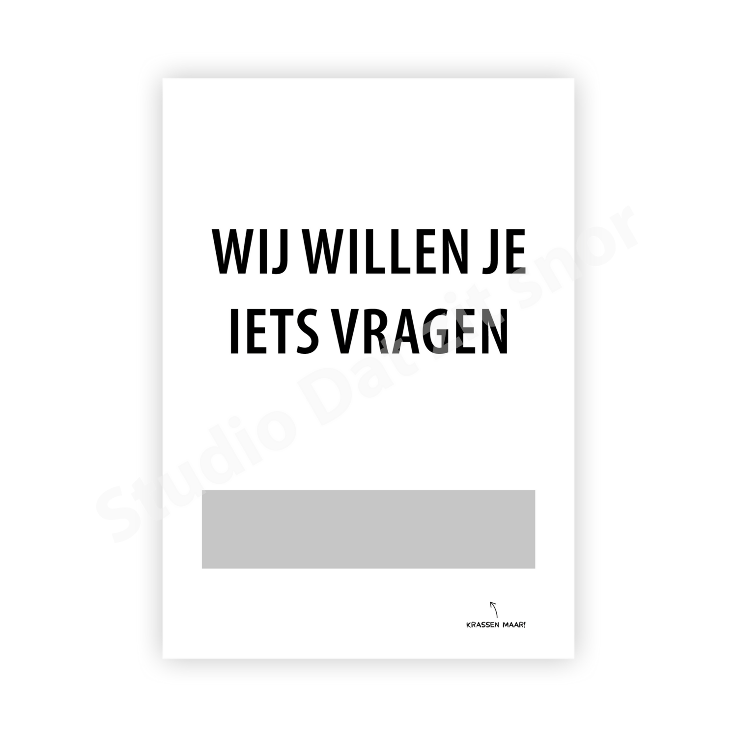 Kraskaart | Wil je onze bruidsjonker zijn? (Strak)