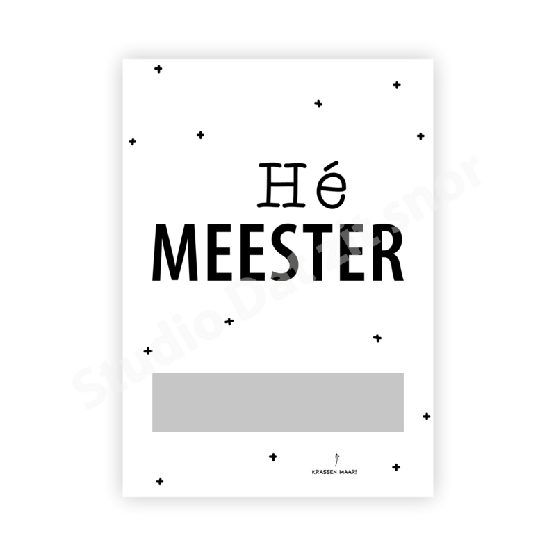 Kraskaart | Hé meester