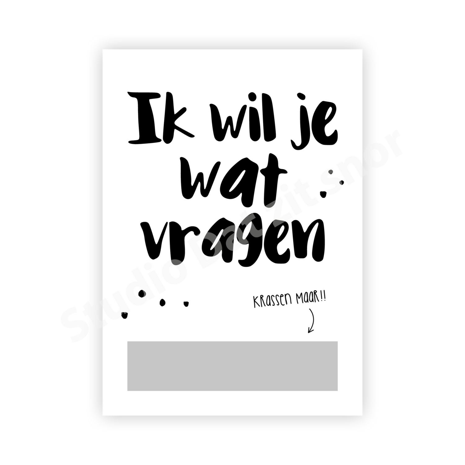 Kraskaart | Wil je me weggeven? (Stip)