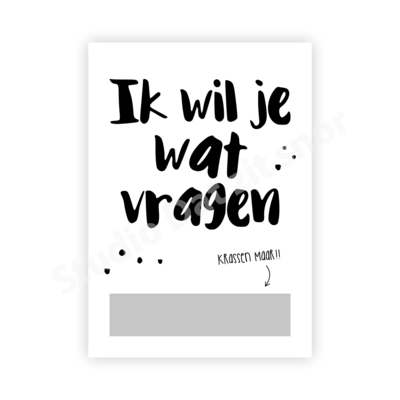 Kraskaart | Wil je me weggeven? (Stip)