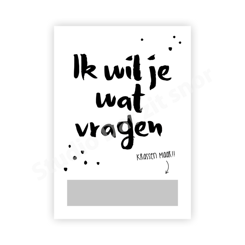 Kraskaart | Wil je mijn getuige zijn? (Stip)