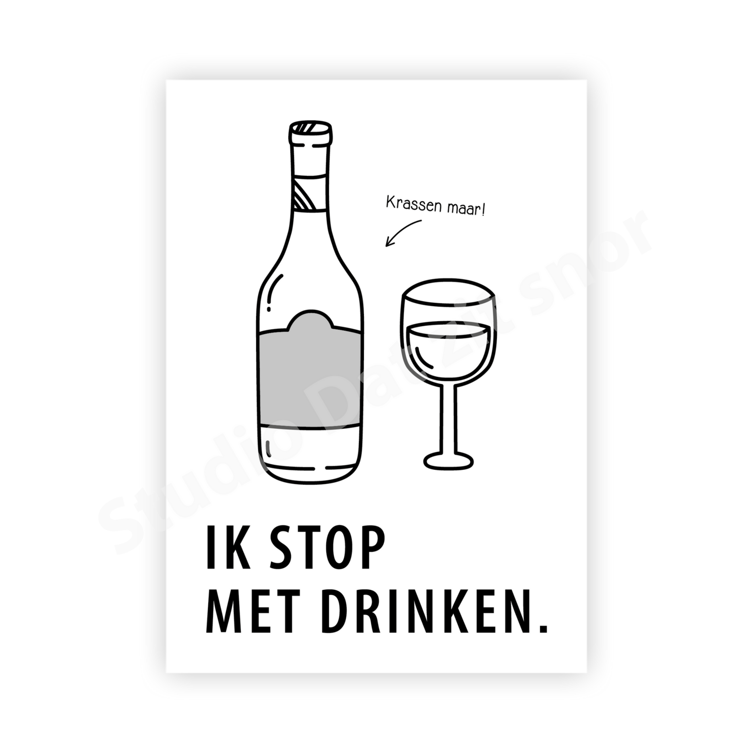 Kraskaart | Ik stop met drinken