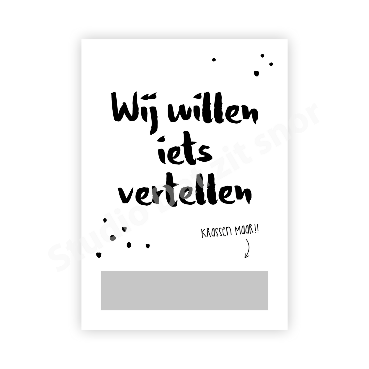 Kraskaart | Wij krijgen een drieling!