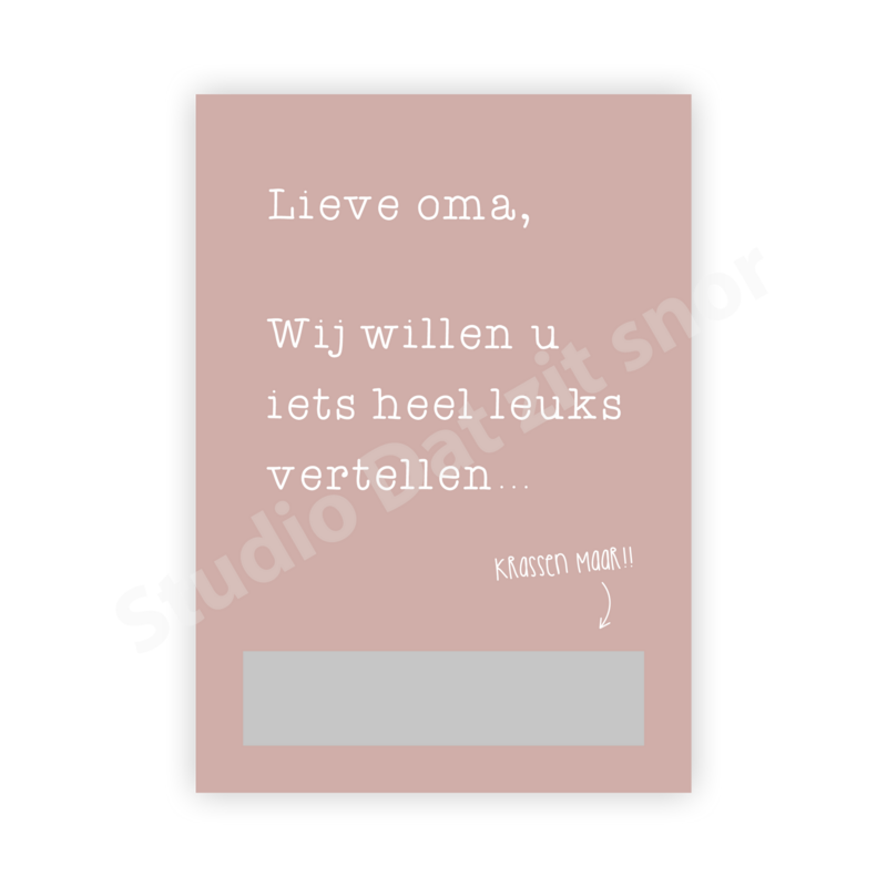 Kraskaart | U wordt overgrootmoeder!