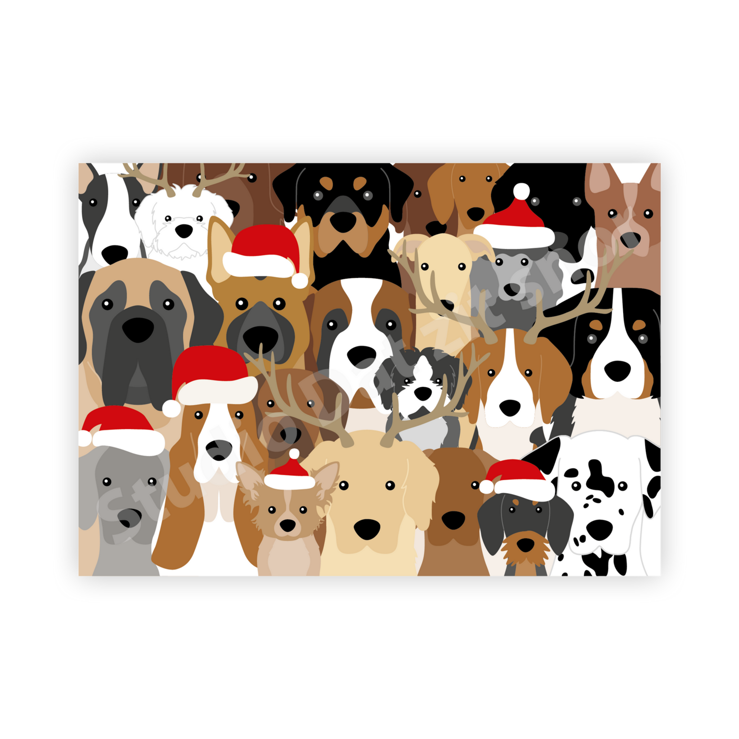 Kaart | Kerstkaart Honden