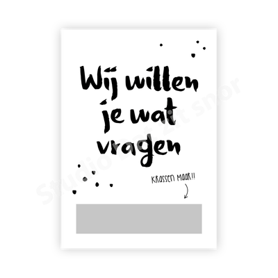 Kraskaart | Wil je onze ceremoniemeester? (Stip)