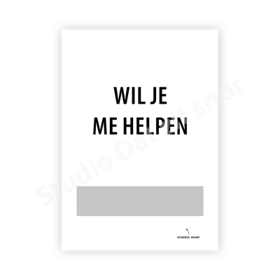 Kraskaart | Helpen uitzoeken van mijn trouwpak (Strak)