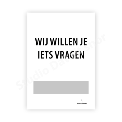 Kraskaart | Wil je onze bruidsjonker zijn? (Strak)