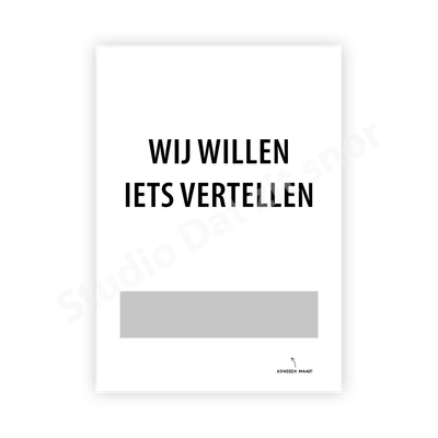 Kraskaart | Wij gaan een geregistreerd partnerschap aan! (Strak)