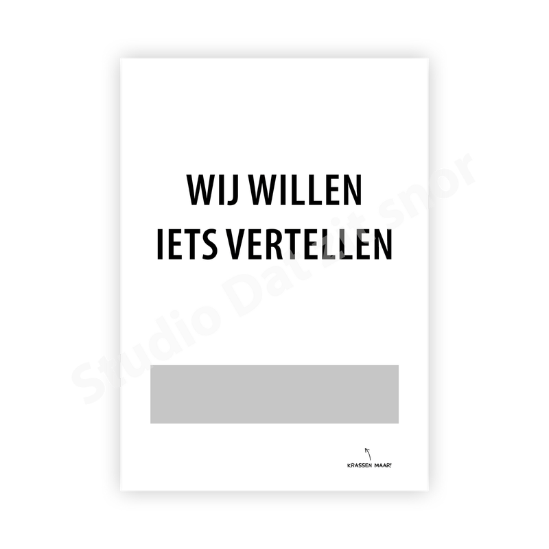 Kraskaart | Wij gaan een geregistreerd partnerschap aan! (Strak)