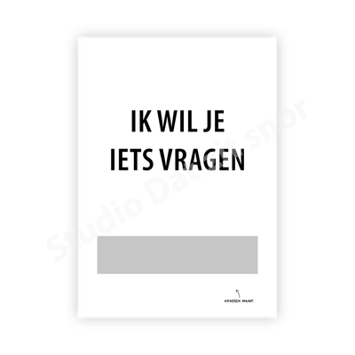 Kraskaart | Wil je mijn getuige zijn? (Strak)