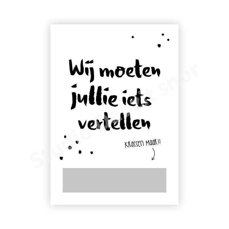 Kraskaart | Wij gaan trouwen! (Stip)