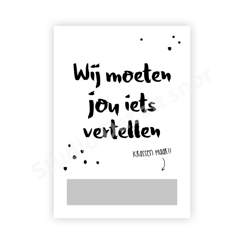 Kraskaart | Je wordt oom!