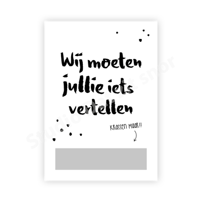 Kraskaart | Jullie worden pake en beppe!