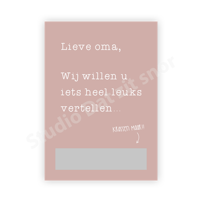 Kraskaart | U wordt overgrootmoeder!