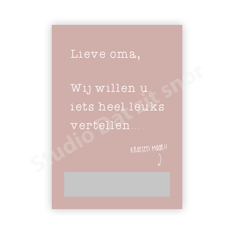 Kraskaart | U wordt overgrootmoeder!