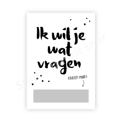 Kraskaart | Wil je mijn getuige zijn? (Stip)