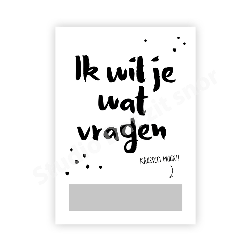Kraskaart | Wil je mijn getuige zijn? (Stip)