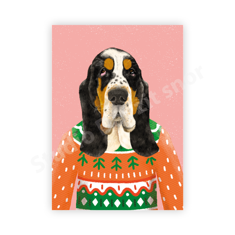 Kaart | Basset Hound Foute kersttrui Tennessee