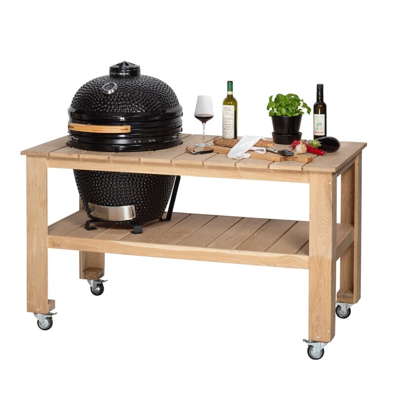 BBQ Tafel Starter de Luxe - Eikenhout - 150x76x87cm