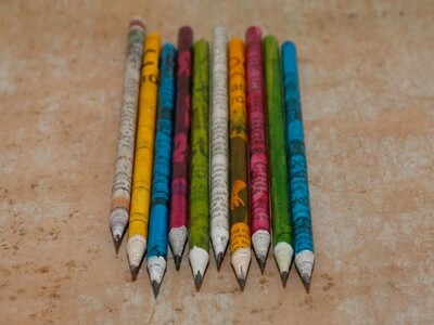 Recycled newspaper pencils 10*1
