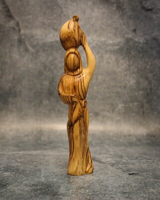 Woman carrying water- Olive Wood