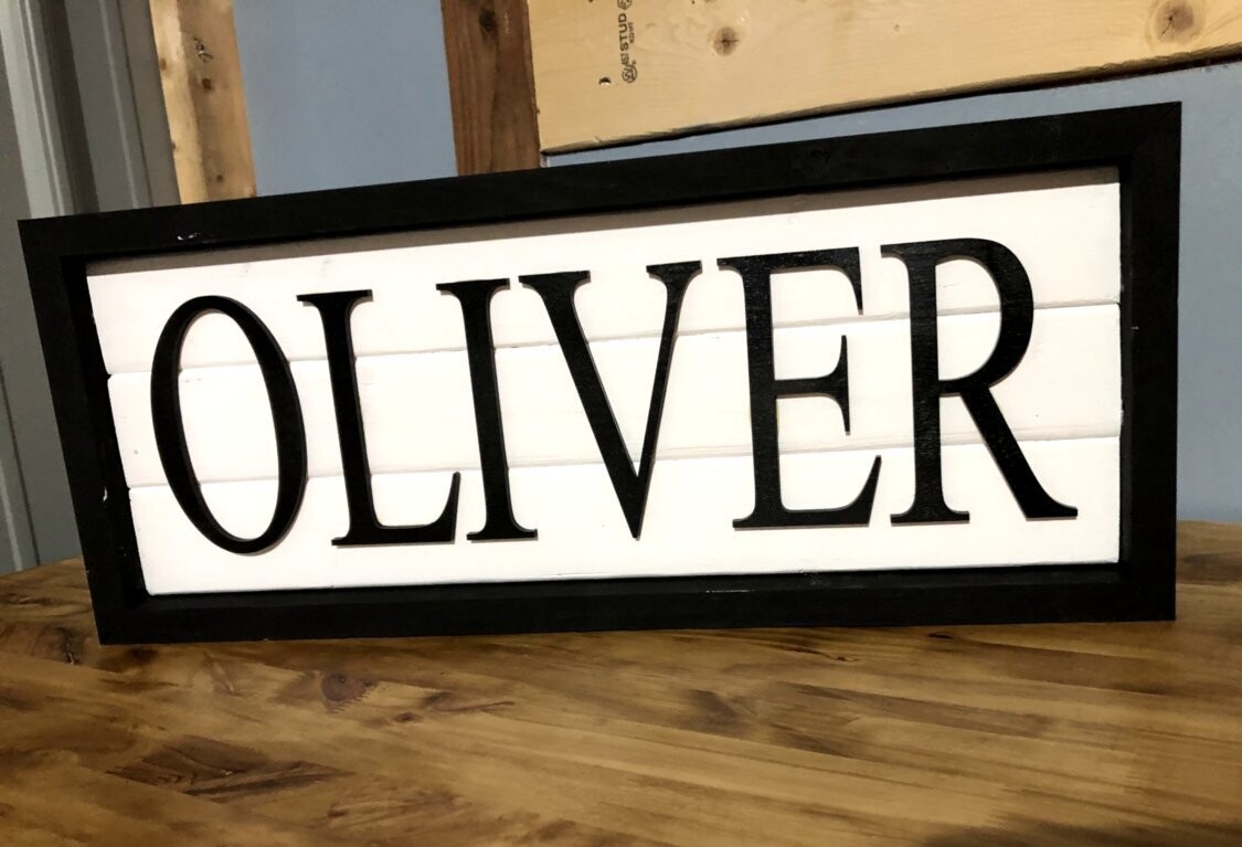 Farmhouse Wooden Name Sign