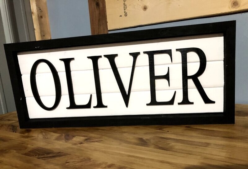 Farmhouse Wooden Name Sign