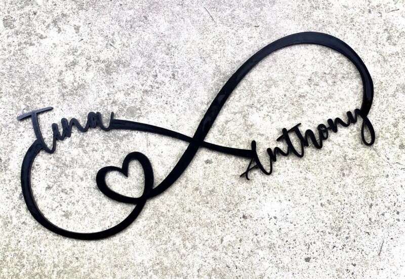 Infinity Custom Name Sign