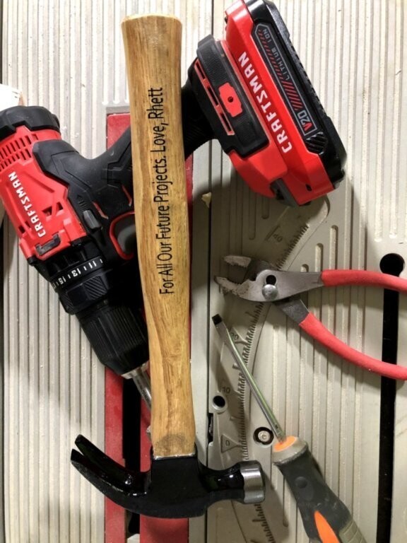 Engraved Wooden Hammer
