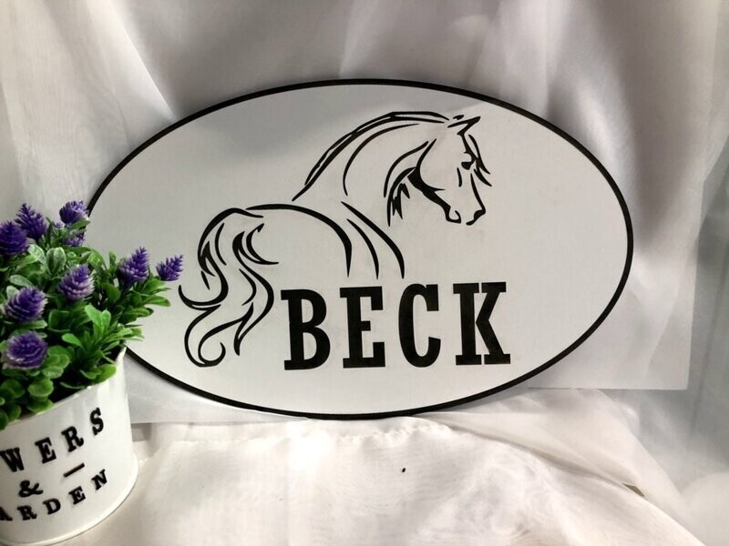 Oval Custom Name Sign