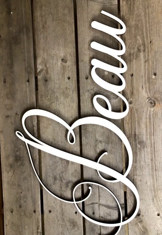 Small Calligraphic Custom Name Sign