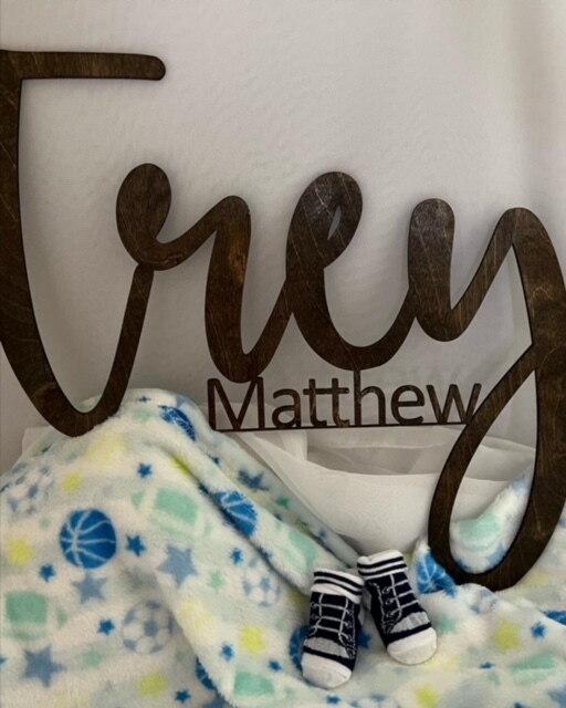 Baby Name Cutout Sign 24"