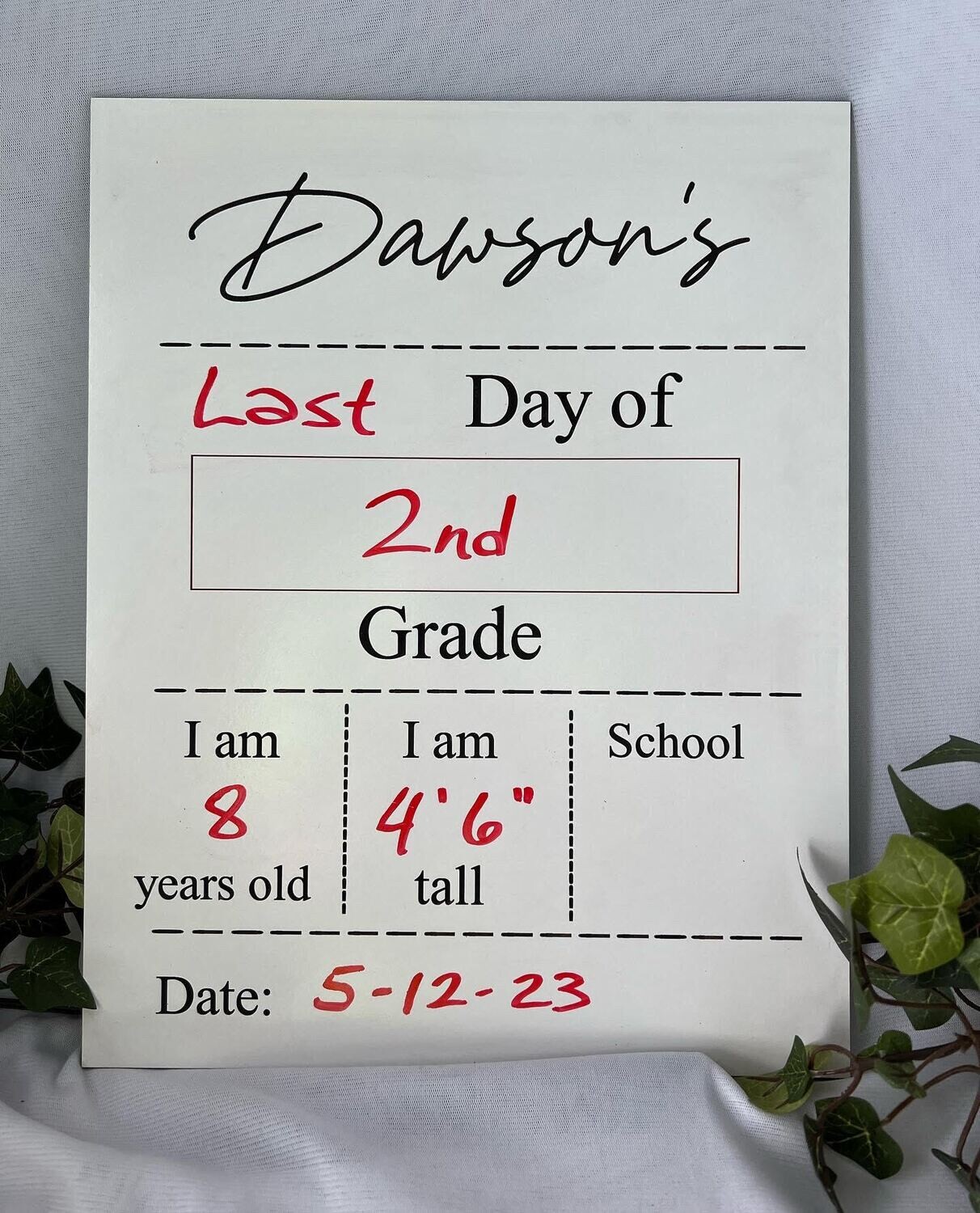 Back to School First/Last Day Custom Signs
