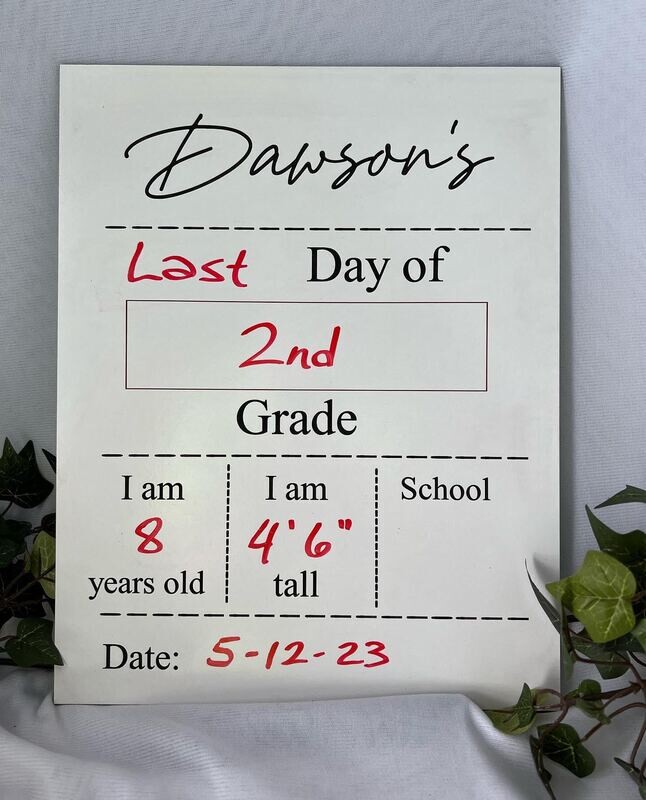 Back to School First/Last Day Custom Signs