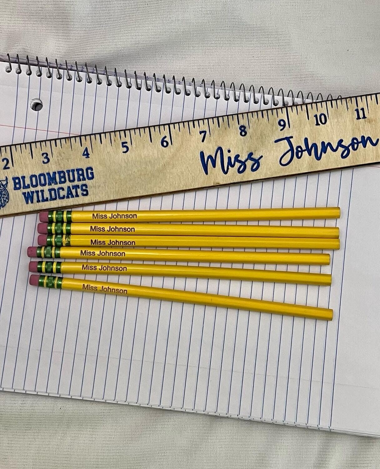 Personalized Pencils + Engraved Ruler