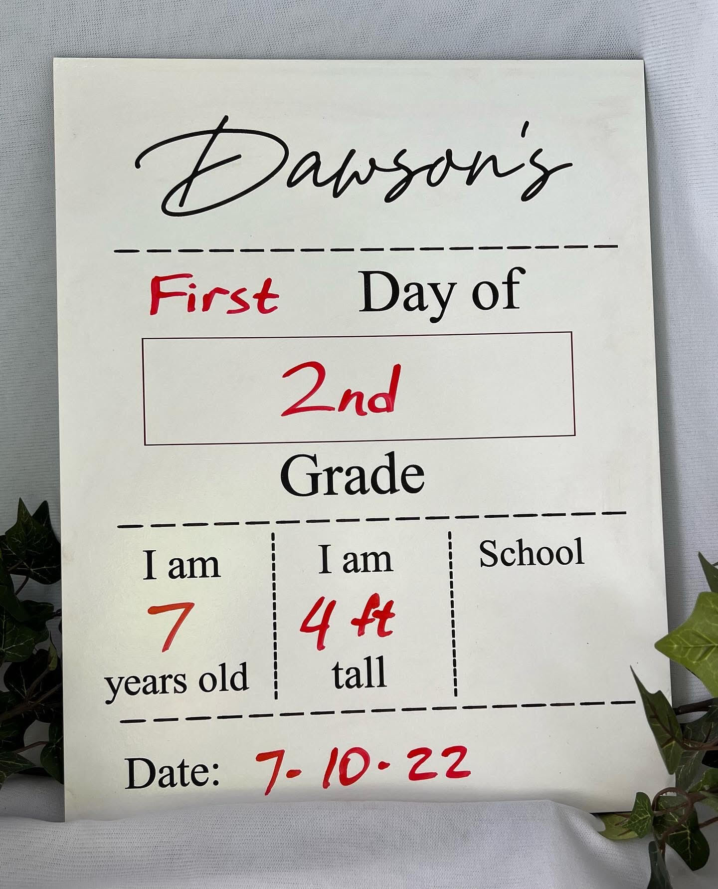 Back to School First/Last Day Custom Signs