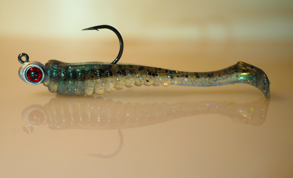 Z-Man ElaZtech Swimmin' Trout Trick Soft Paddle Tail Swimbait, 6 Pack, Saltwater, Positive Buoyancy, Made In USA