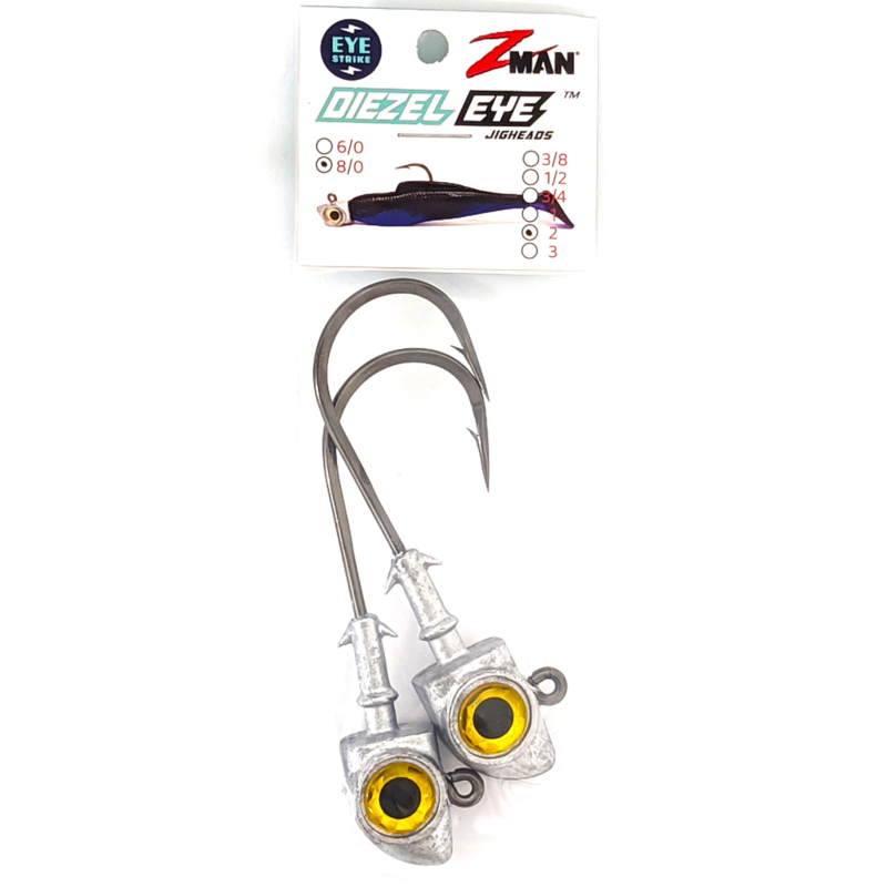 Diezel Eye Jigheads 2 oz 8/0 Hook (Retail 2-Pack)